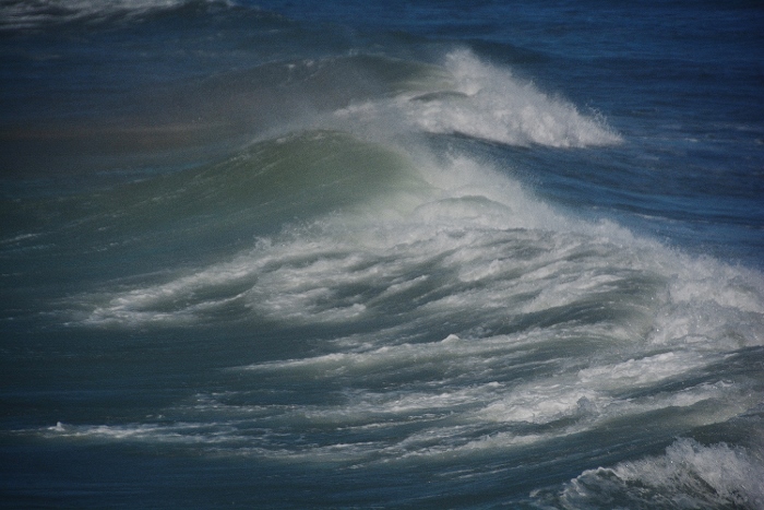 waves at the jetties